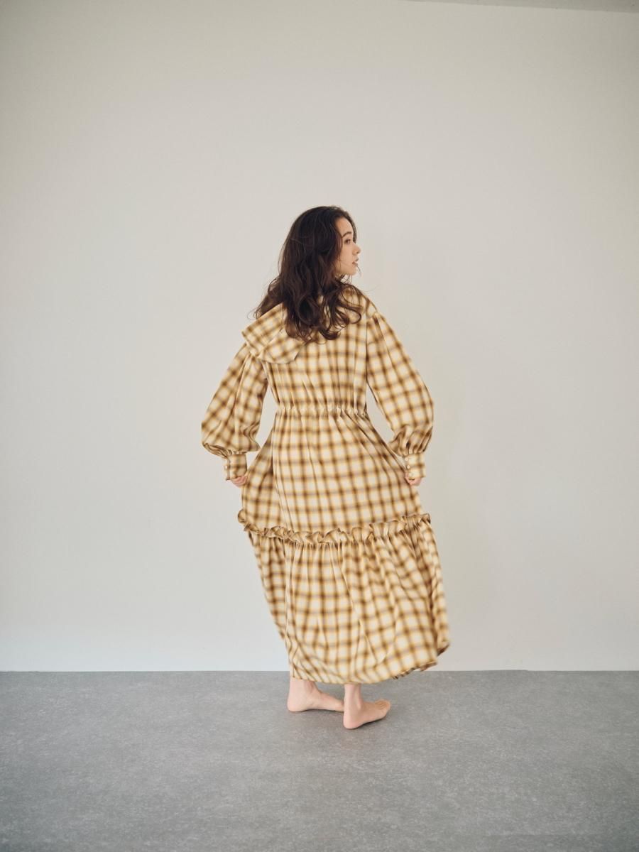 BELPER(ベルパー)のOMBRE PLAID HOODIE DRESS(ワンピース)の通販 ...