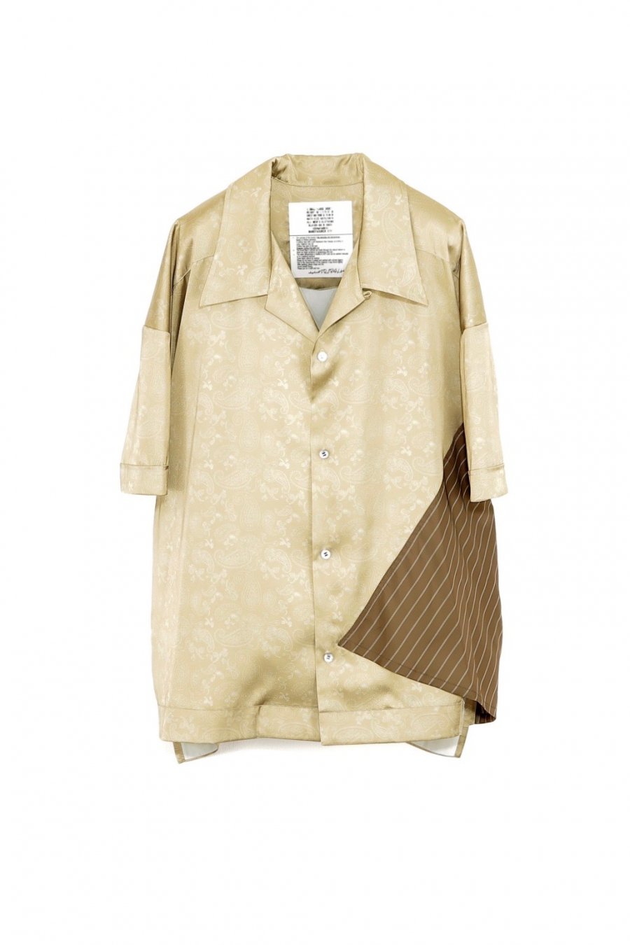 elephant TRIBAL fabrics（エレファントトライバルファブリックス）のOut of alignment Resort shirt  BEIGE（シャツ）の通販サイト-大阪 堀江 PALETTE art alive（パレットアートアライヴ）-