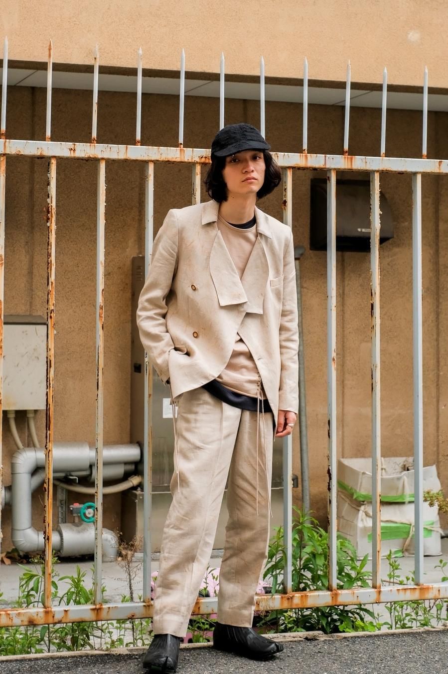 Nobuyuki Matsui◇21SS Linen Slacks スラックスパンツ 2 リネン BEG