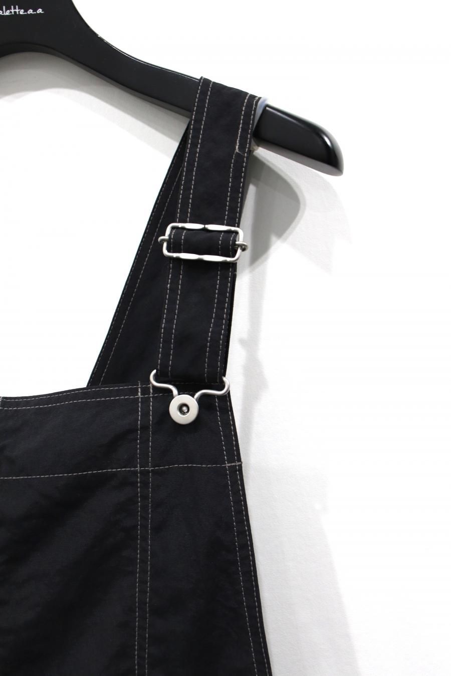 KIIT（キート）のWASHABLE HIGHCOUNT NYLON CANVAS OVERALLS BLACKの