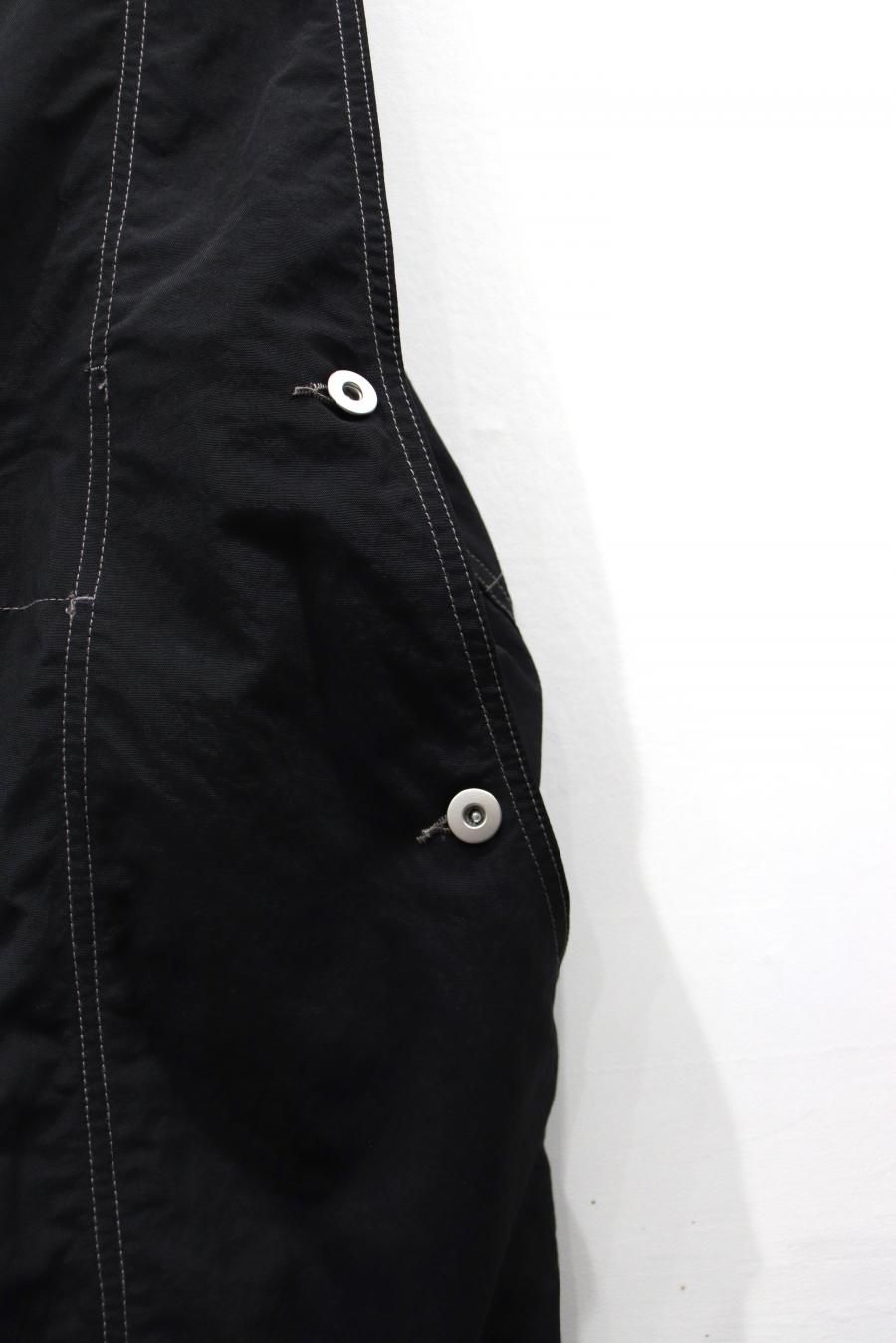 KIIT（キート）のWASHABLE HIGHCOUNT NYLON CANVAS OVERALLS BLACKの通販サイト-大阪 堀江  PALETTE art alive（パレットアートアライヴ）-