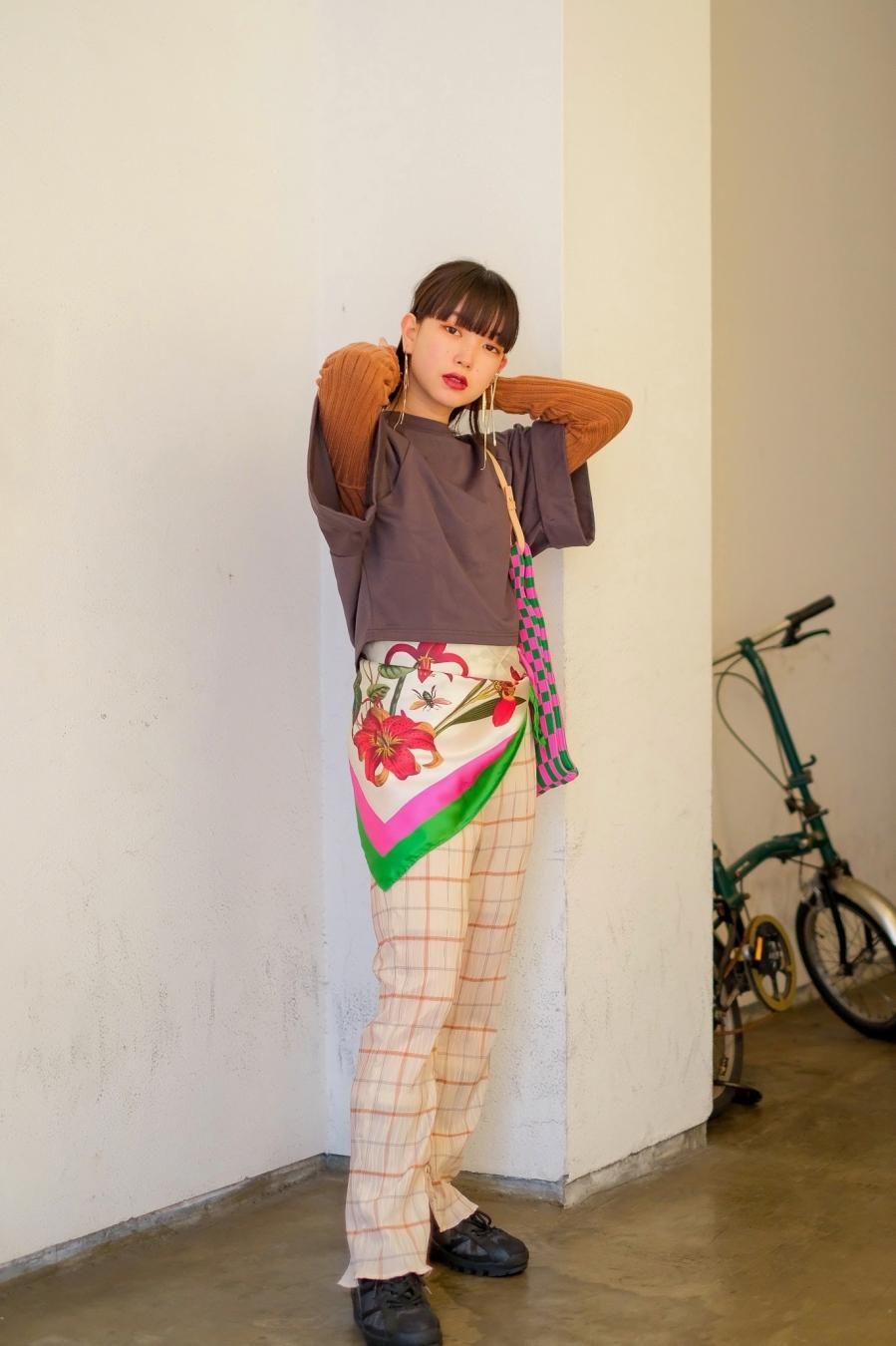 LASTFRAME（ラストフレーム）のCHAOS SCARF GREEN x PINK