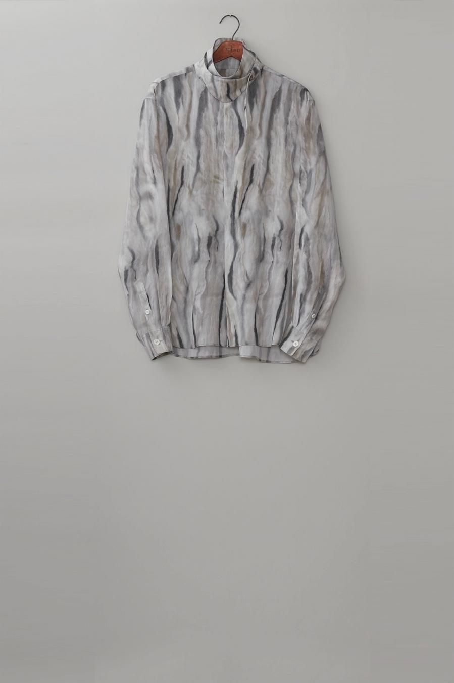 MASU FUR PRINT SILK SHIRTS(WHITE)