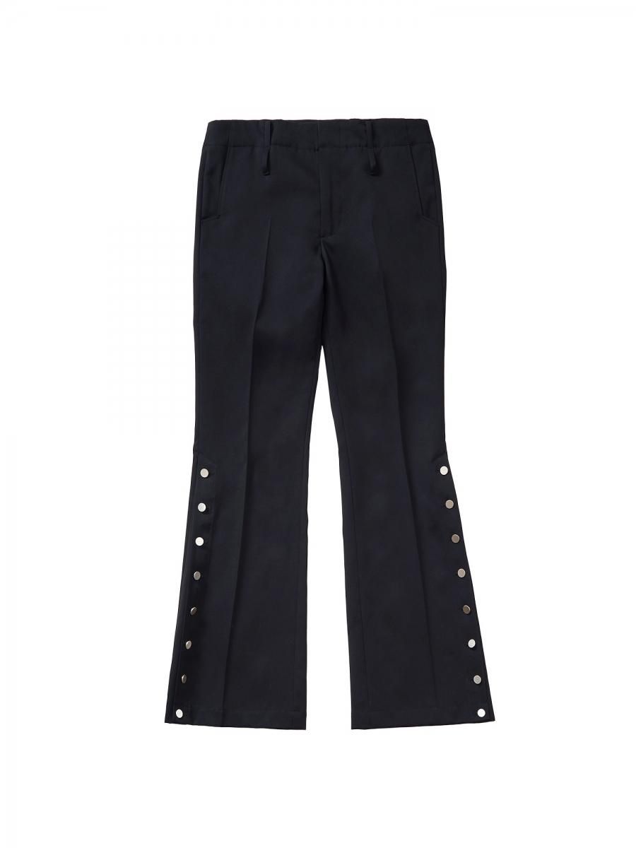 YUKI HASHIMOTO（ユウキ ハシモト）のFLARED SLIM TROUSERS BLACKの ...