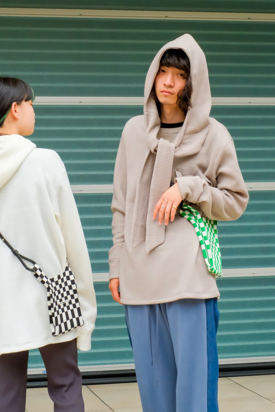 SYU.HOMME/FEMM（シュウ オム フェム）のHoodie scarf long sleeve L.GRAY（パーカー）の通販サイト-大阪  堀江 PALETTE art alive（パレットアートアライヴ）-