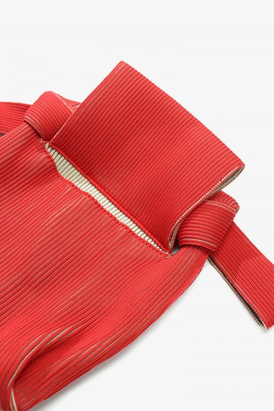 LASTFRAME(ラストフレーム)のTWO TONE OBI BAG RED x BEIGEの