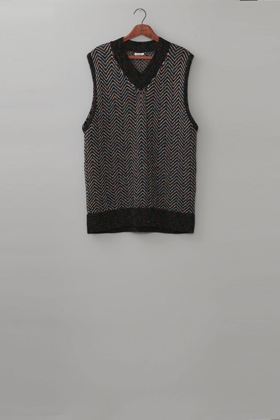 MASU LACY BANDANA KNIT VEST - PINK - ニット/セーター