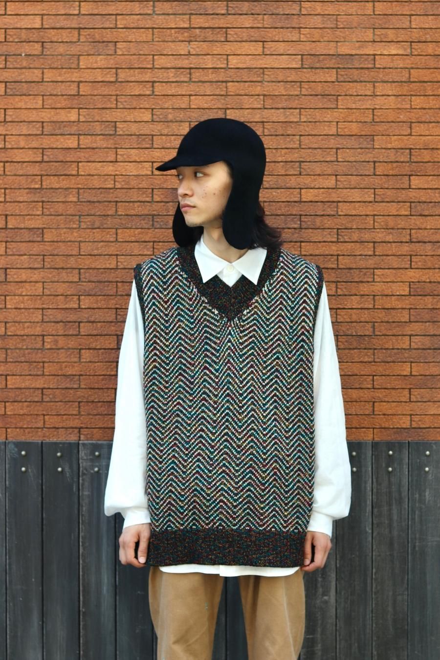 masu candy long knit vest