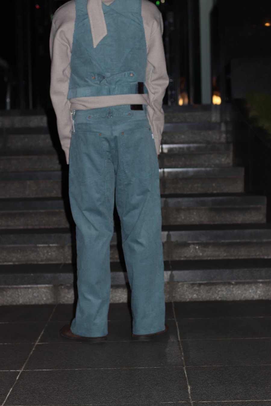 SUGARHILL（シュガーヒル）のCORDUROY DOUBLE KNEE DENIM PANTS BLUEの