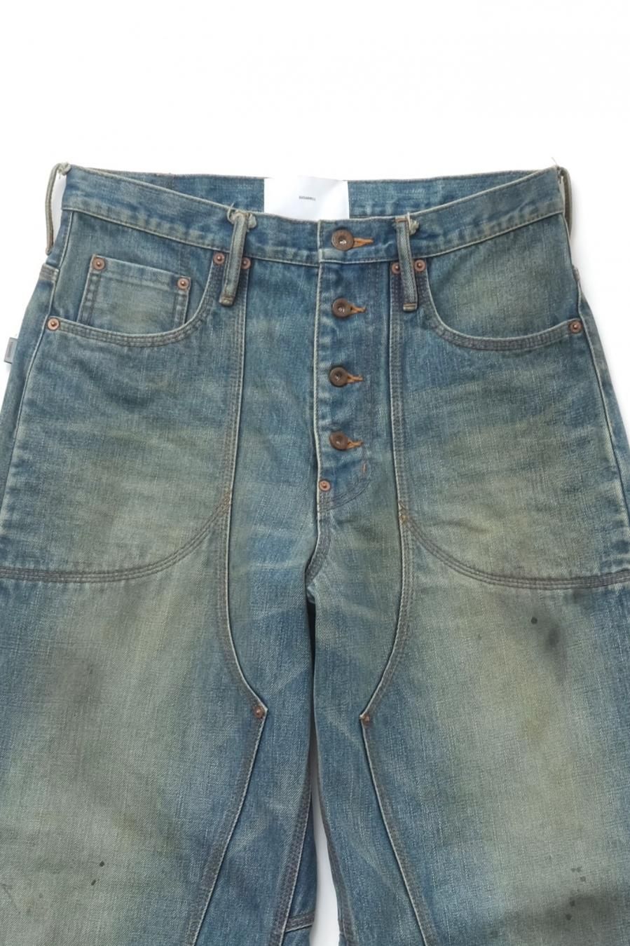 SUGARHILL（シュガーヒル）のOILED FADE DOUBLE KNEE DENIM PANTSの 