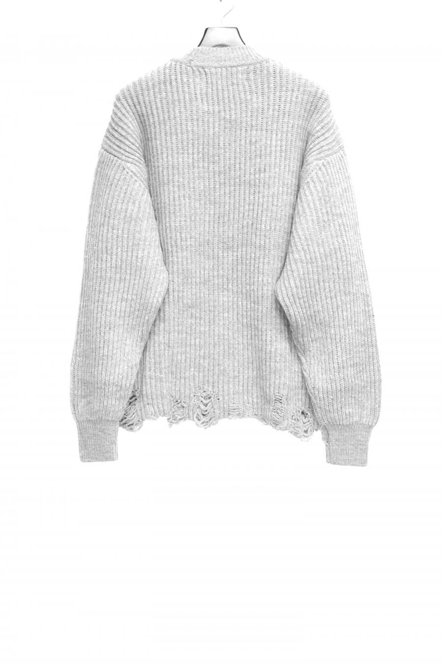 JOHN MAISON SMITH 21aw ヘムダメージドクルーネックニット JOHN MAISON SMITH 21aw ヘムダメージドクルーネックニット