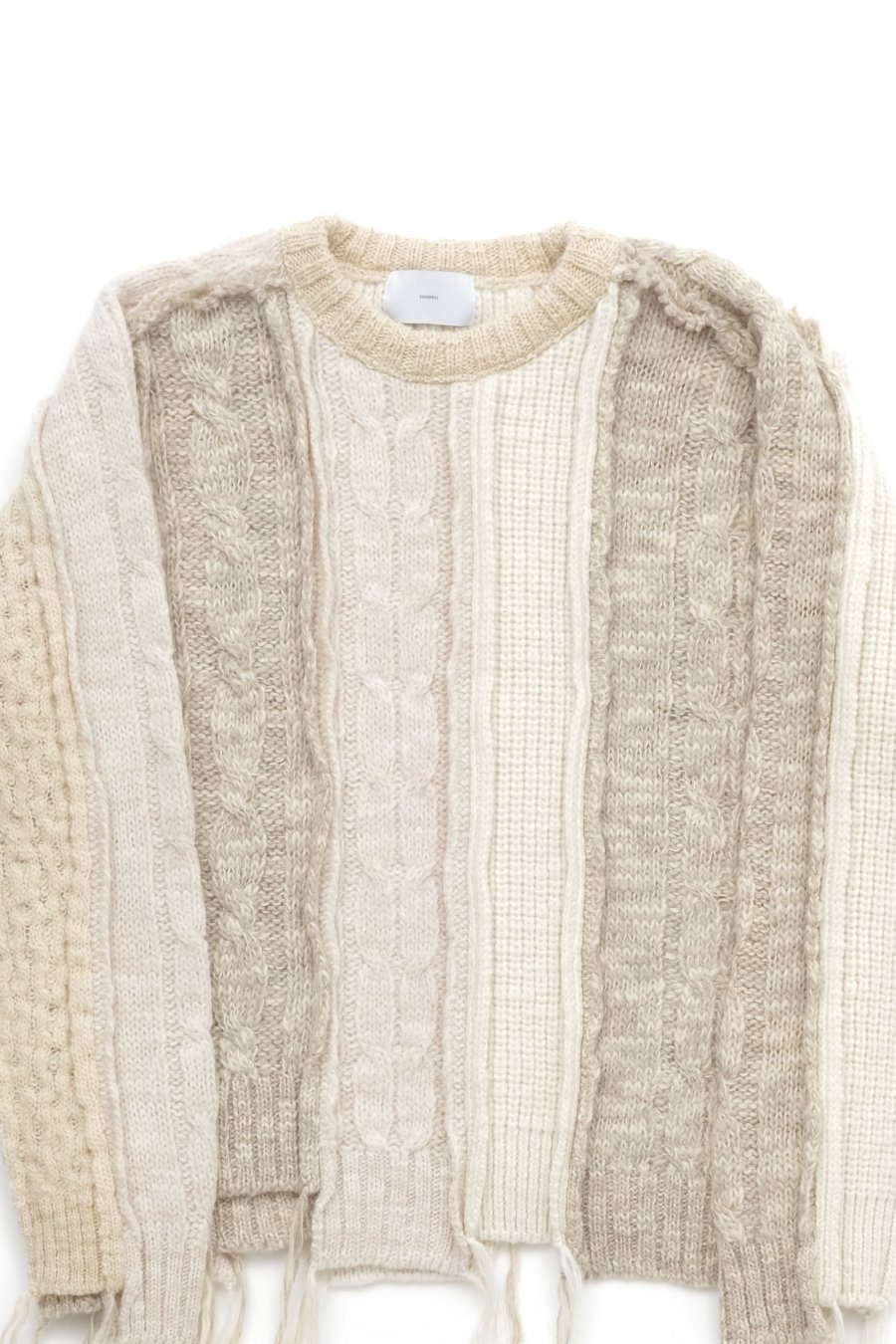 SUGARHILL（シュガーヒル）のMULTICOLOR CABLE BUG KNIT MULTI-WHITEの