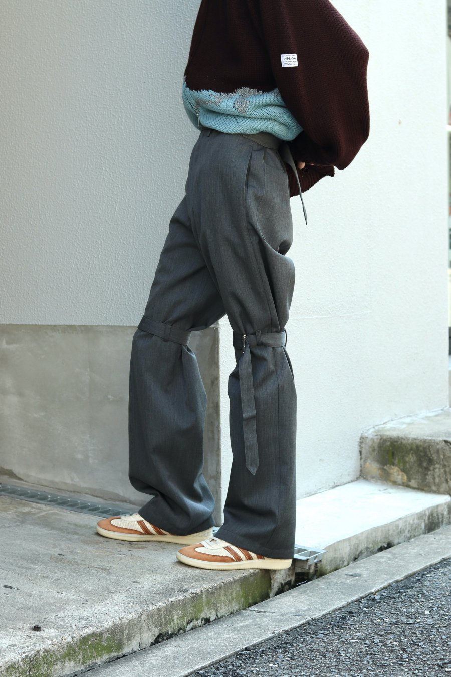 JOHN MASON SMITH（ジョンメイソンスミス）のWOOL SATIN FRENCH ARMY OVERPANTS GRAYの通販サイト-大阪  堀江 PALETTE art alive（パレットアートアライヴ）-