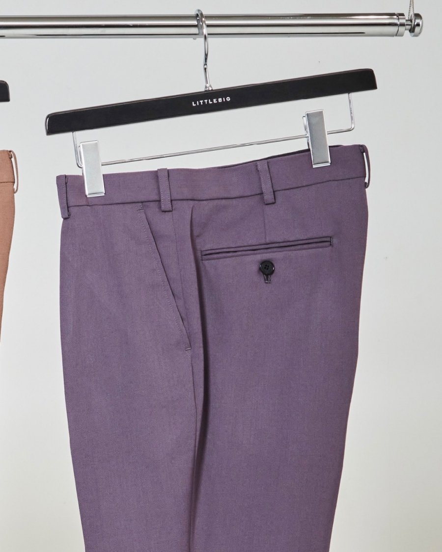 LITTLEBIG（リトルビッグ）の21aw Tucked Flare Trousers Grey or  Purple（フレアトラウザーズ）の通販サイト-大阪 堀江 PALETTE art alive（パレットアートアライヴ）-
