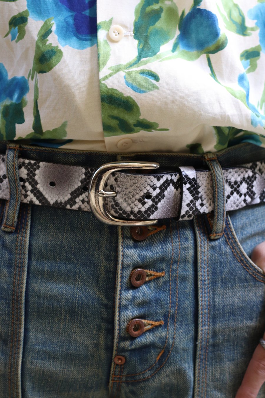 LITTLEBIG（リトルビッグ）のSnake Leather Belt（ベルト）の通販 