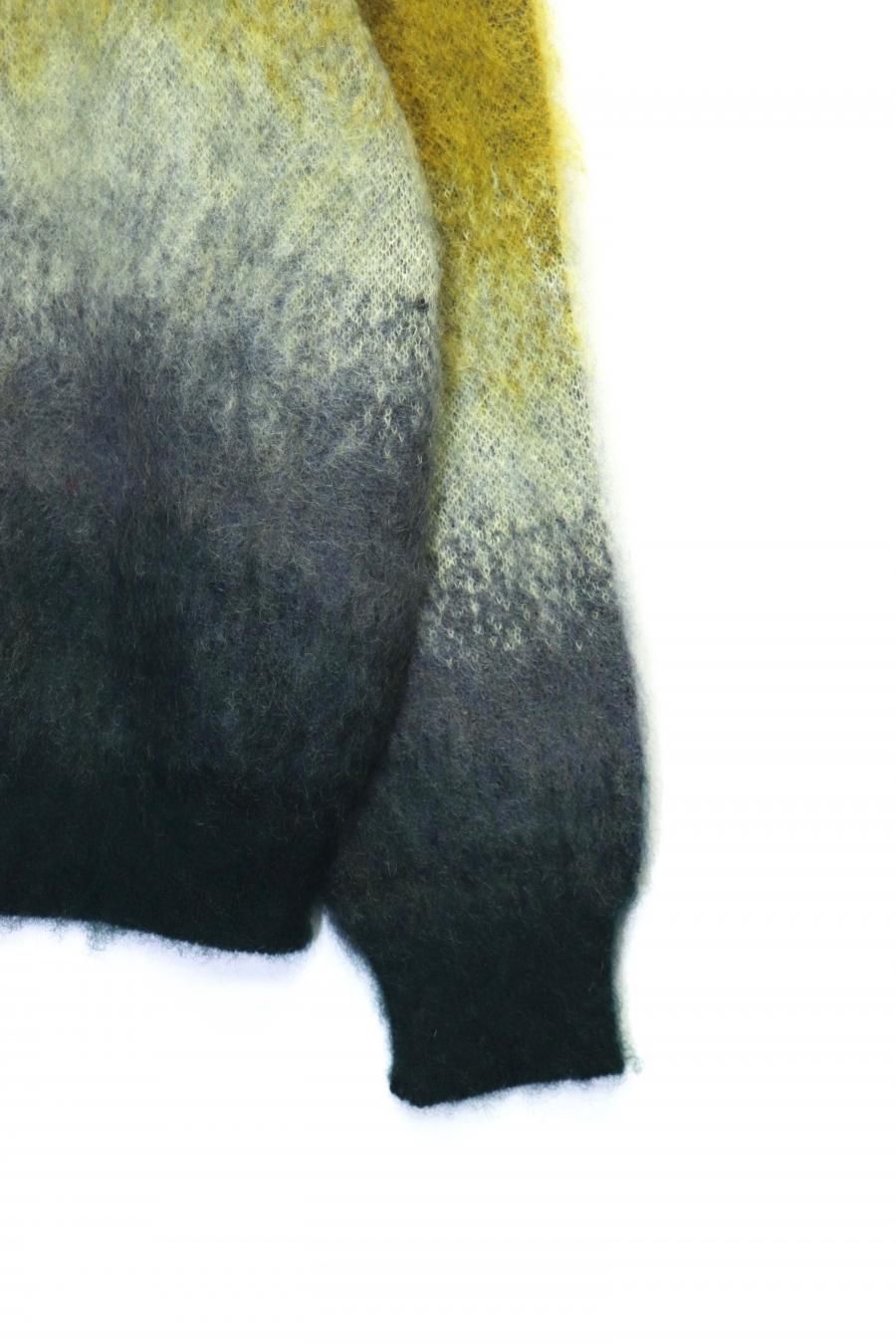 JIGNOTE（ジグノート）のGradation Mohair Knit Cardigan YELLOW