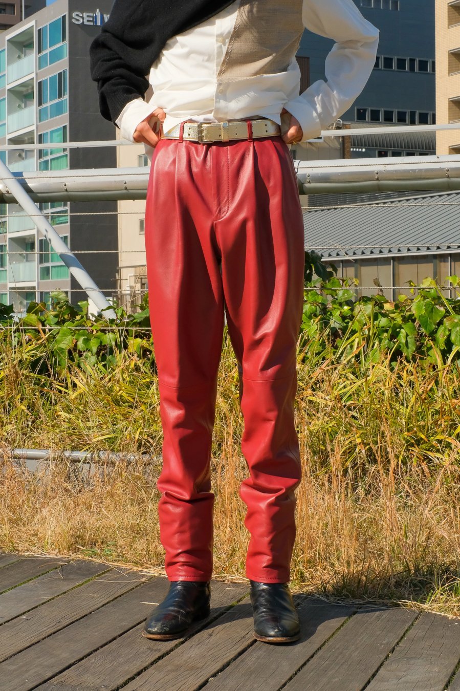 LITTLEBIG（リトルビッグ）の21aw Tucked Leather Pantsの通販サイト-大阪 堀江 PALETTE art  alive（パレットアートアライヴ）-