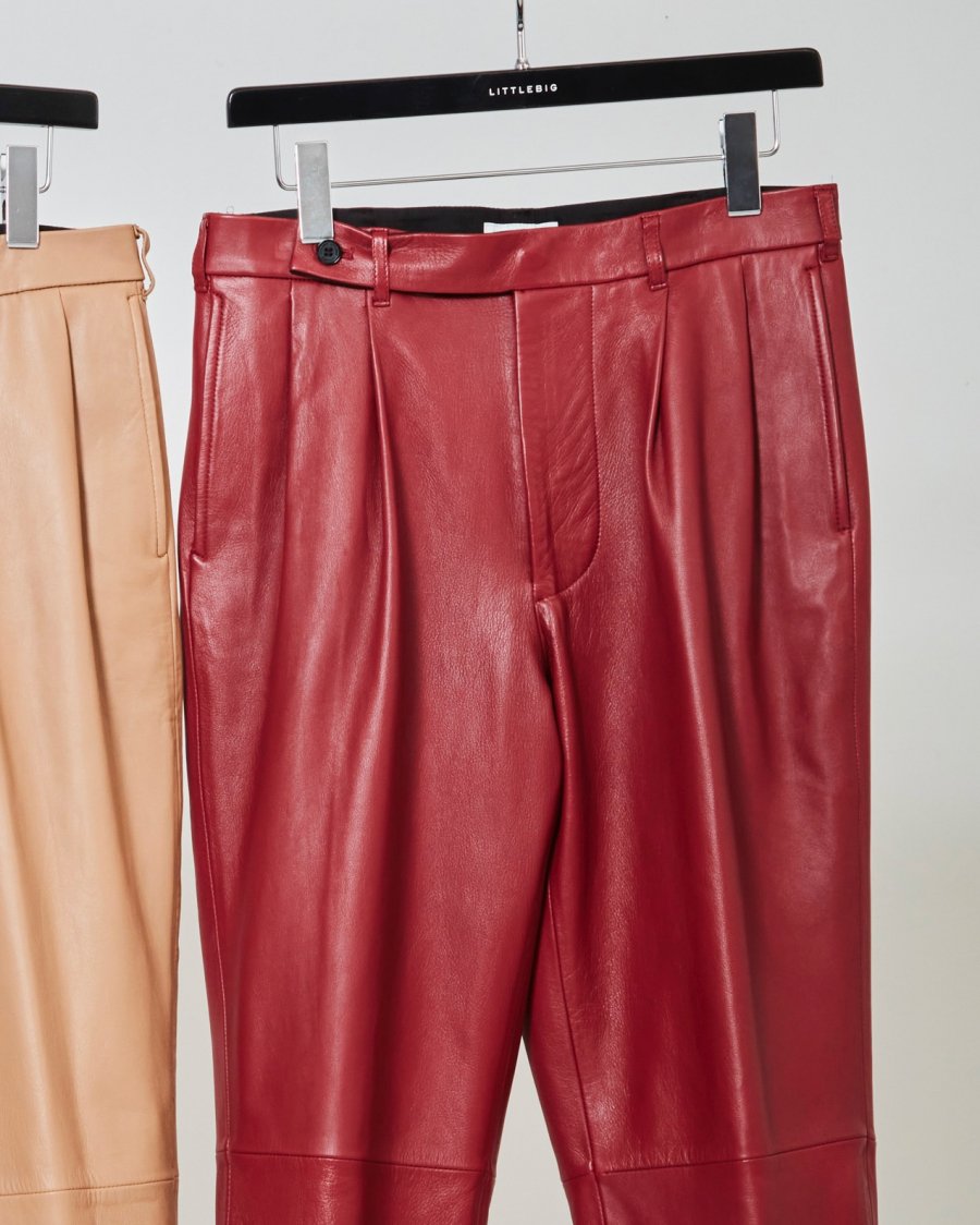 LITTLEBIG（リトルビッグ）の21aw Tucked Leather Pantsの通販サイト-大阪 堀江 PALETTE art  alive（パレットアートアライヴ）-