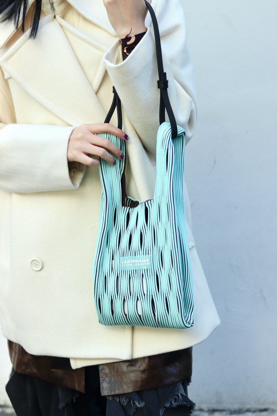 LASTFRAME（ラストフレーム）のTWO TONE MESH MARKET BAG SMALL MINT ...