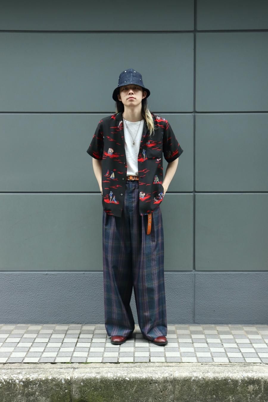 タグ付　MASU 3 TUCK WIDE TROUSERS(DARK NAVY) MASU（エムエーエスユー）の3 TUCK WIDE TROUSERS DARK NAVYの