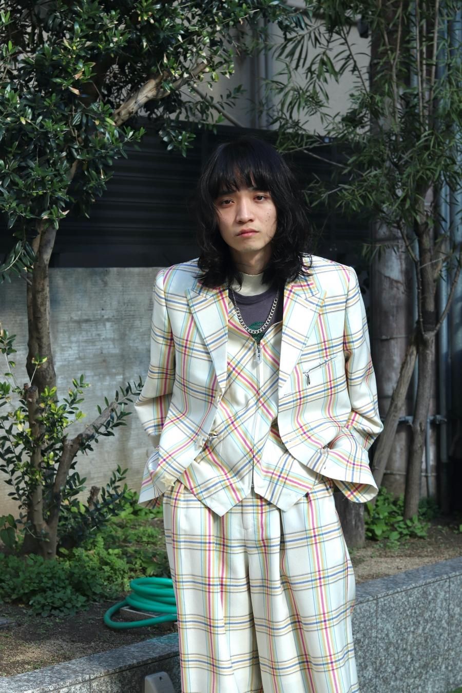 MASU（エムエーエスユー）のPEAKED LAPEL TAILORED JACKET WHITEの通販 