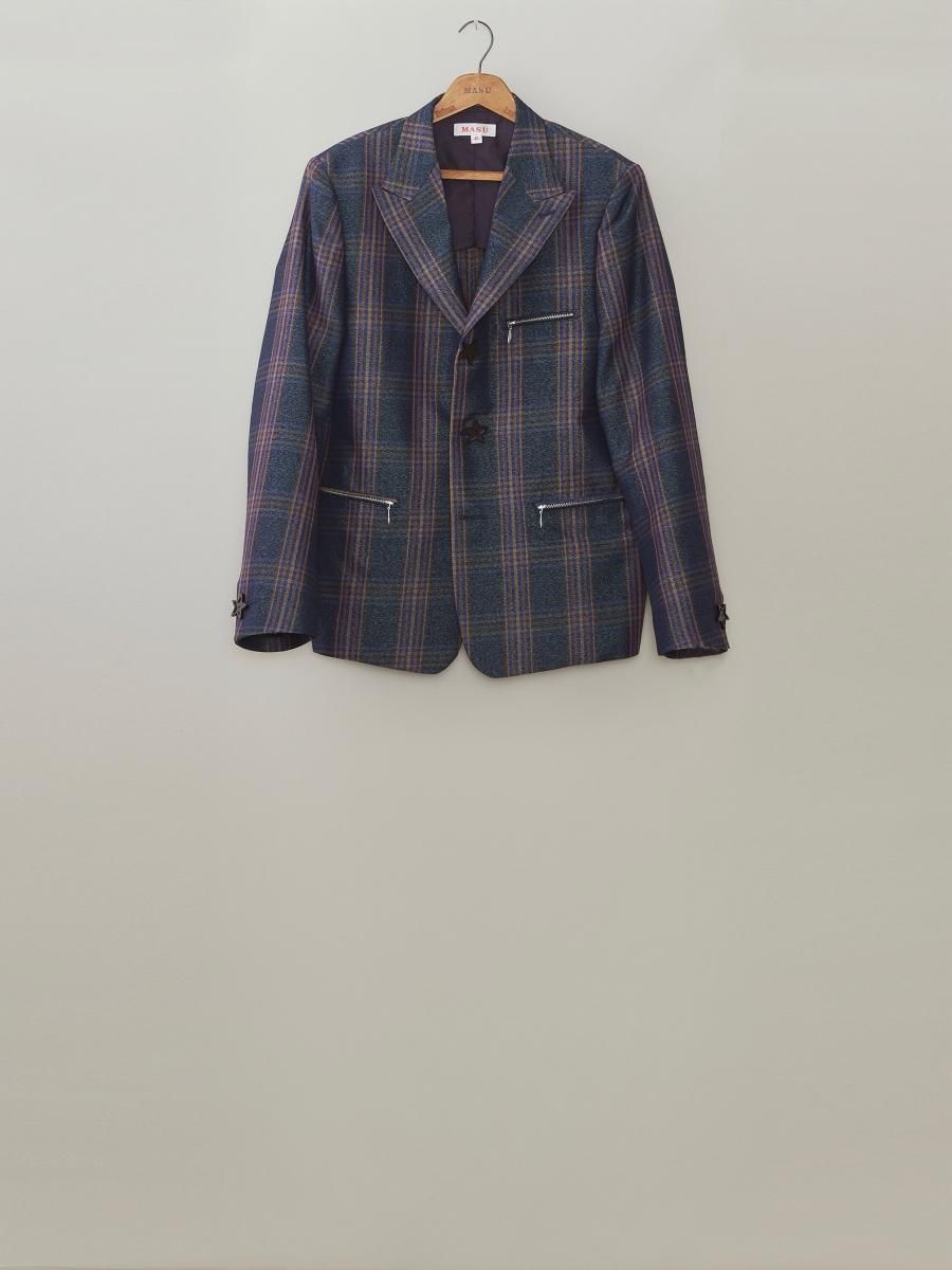 MASU（エムエーエスユー）のPEAKED LAPEL TAILORED JACKET DARK NAVYの ...