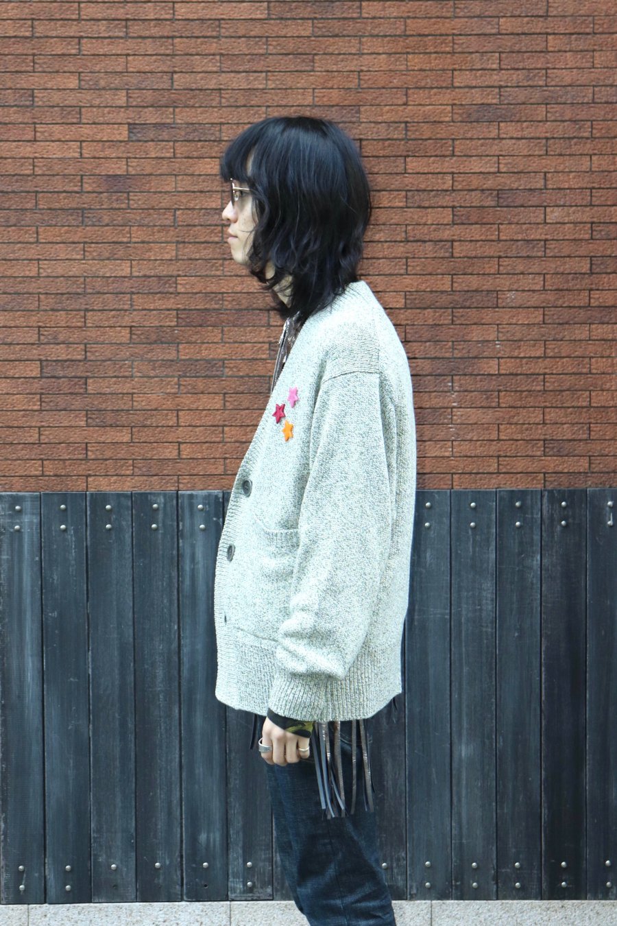 MASU カーディガン MELANGE LOOSE CARDIGAN | nate-hospital.com