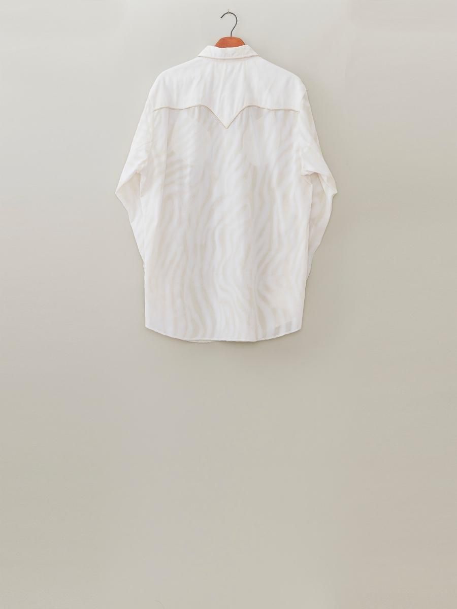 MASU SEE THROUGH WESTERN SHIRTS(WHITE)-