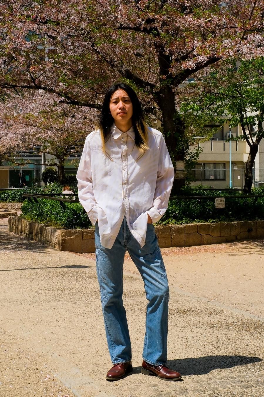 詰替え MASU SEE THROUGH WESTERN SHIRTS(WHITE) | www