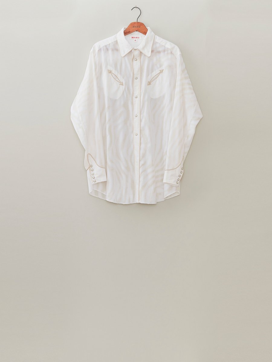 MASU  SEE THROUGH WESTERN SHIRTS(WHITE)<img class='new_mark_img2' src='https://img.shop-pro.jp/img/new/icons15.gif' style='border:none;display:inline;margin:0px;padding:0px;width:auto;' />