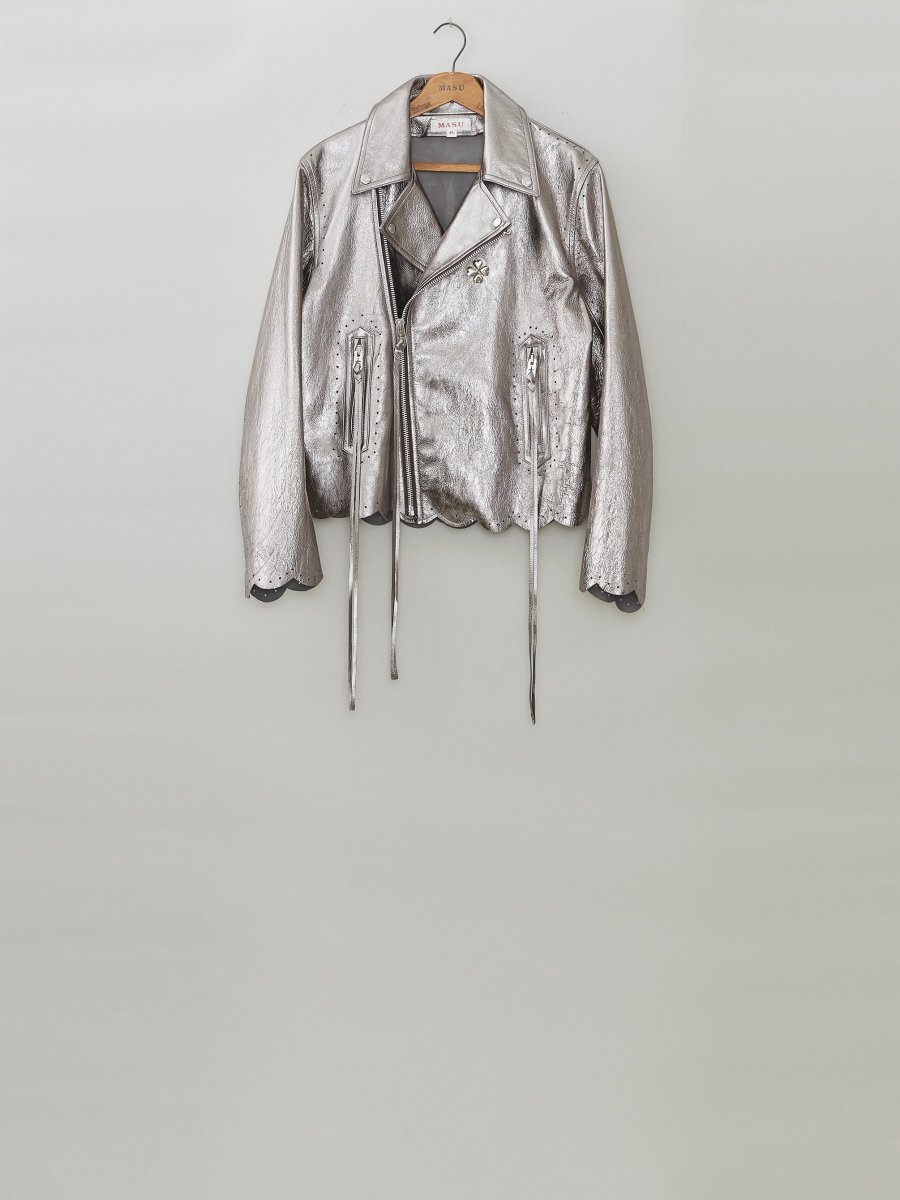 MASU  SCALLOP LEATHER JACKET(SILVER)<img class='new_mark_img2' src='https://img.shop-pro.jp/img/new/icons15.gif' style='border:none;display:inline;margin:0px;padding:0px;width:auto;' />