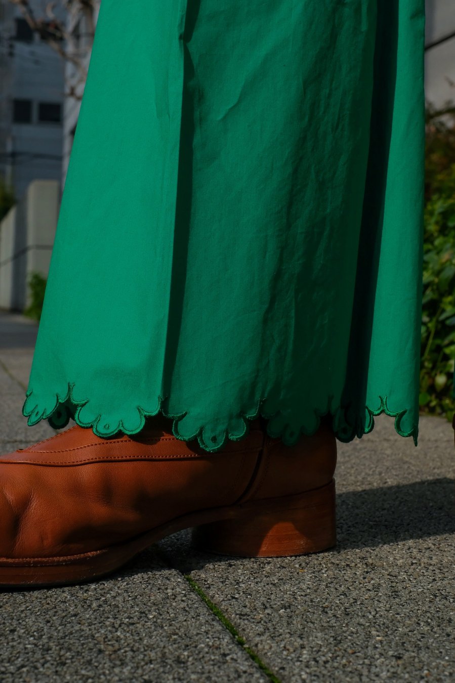 売り尽くしセール MASU MASU SCALLOP SCALLOP PANTS(GREEN) FLARE