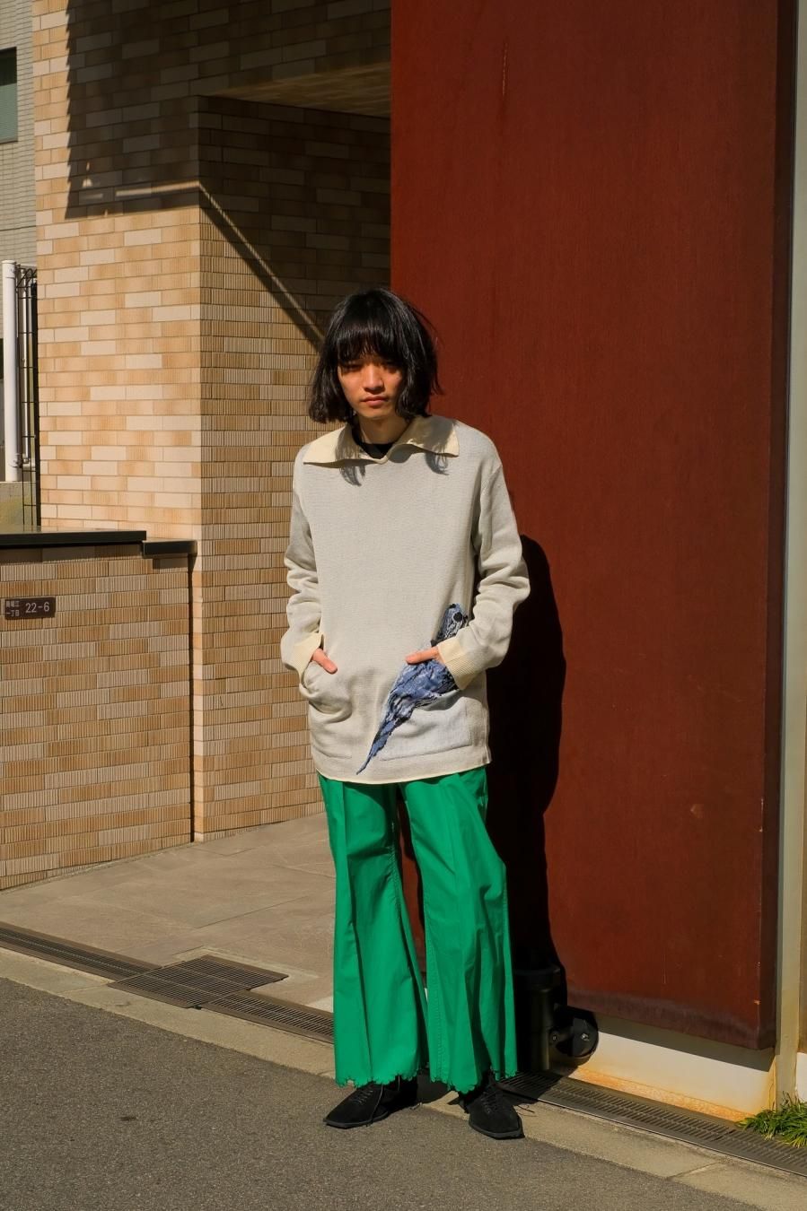 MASU（エムエーエスユー）のSCALLOP FLARE PANTS GREENの通販サイト ...