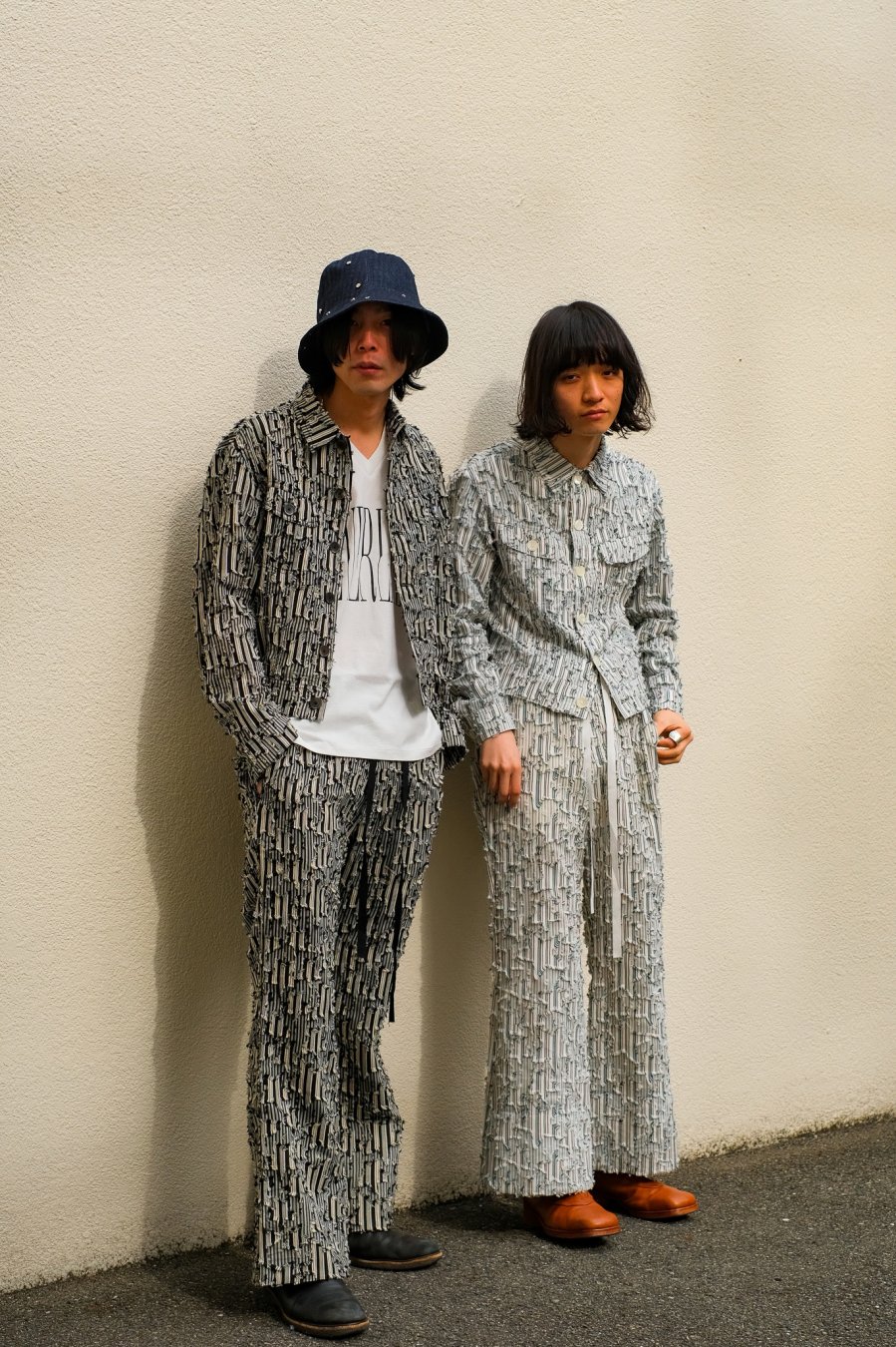 MASU（エムエーエスユー）のSTAR JACQUARD FLARE PANTS WHITEの通販 