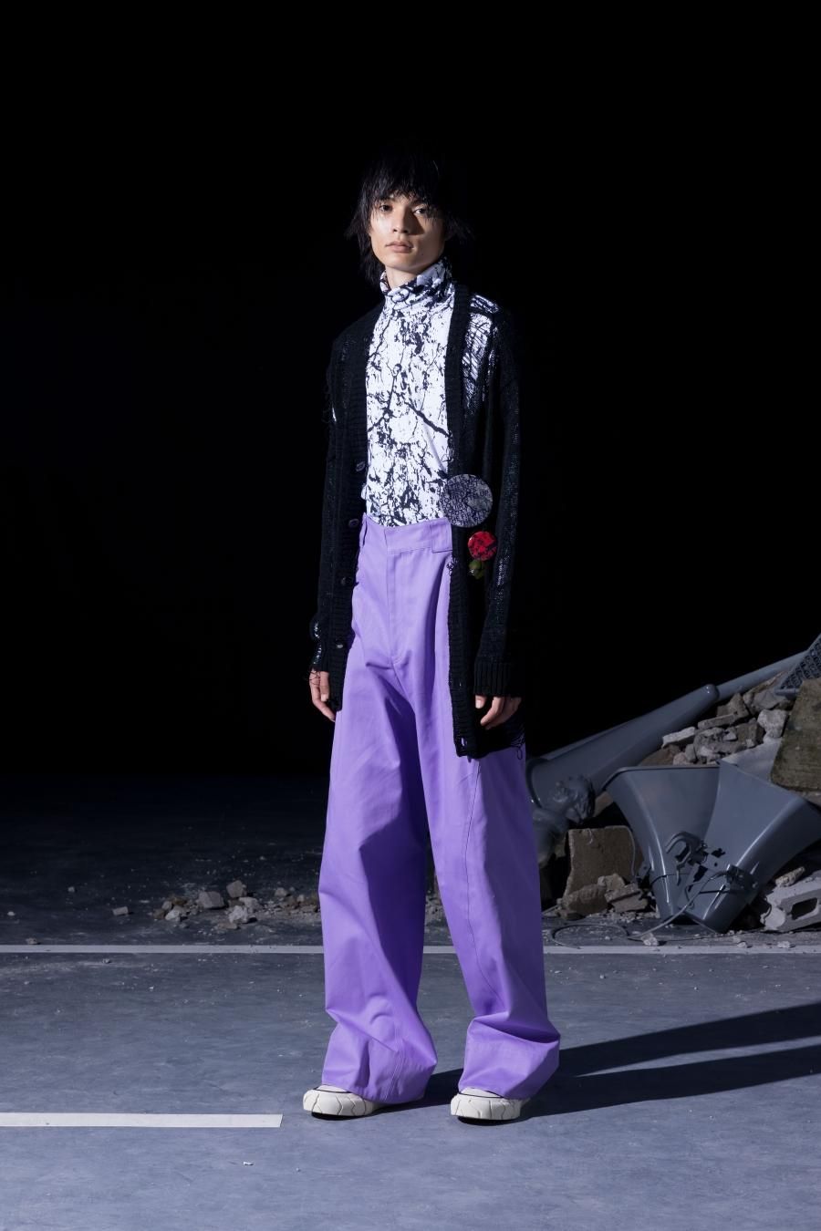 YUKI HASHIMOTO（ユウキ ハシモト）のAGED CARDIGAN WITH BADGES