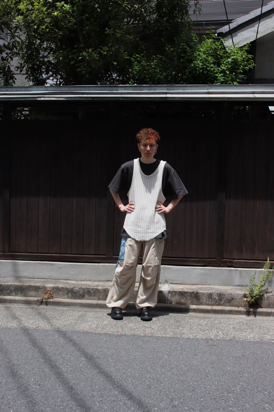 SUGARHILL（シュガーヒル）のWOOL LINEN HICKORY ARMY CARGO PANTS