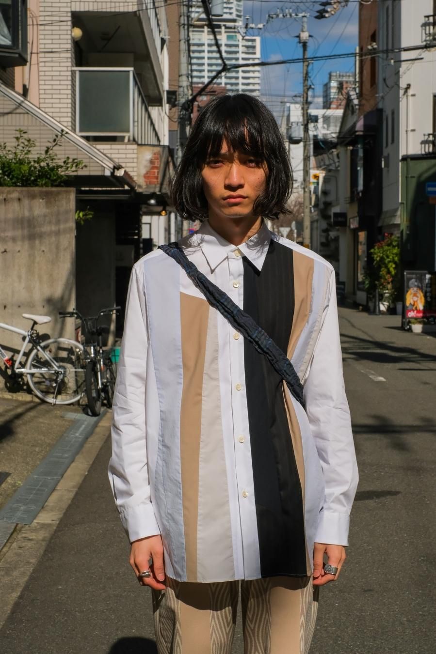 soe（ソーイ）のCrazy Switching Shirt WHITEの通販サイト-大阪