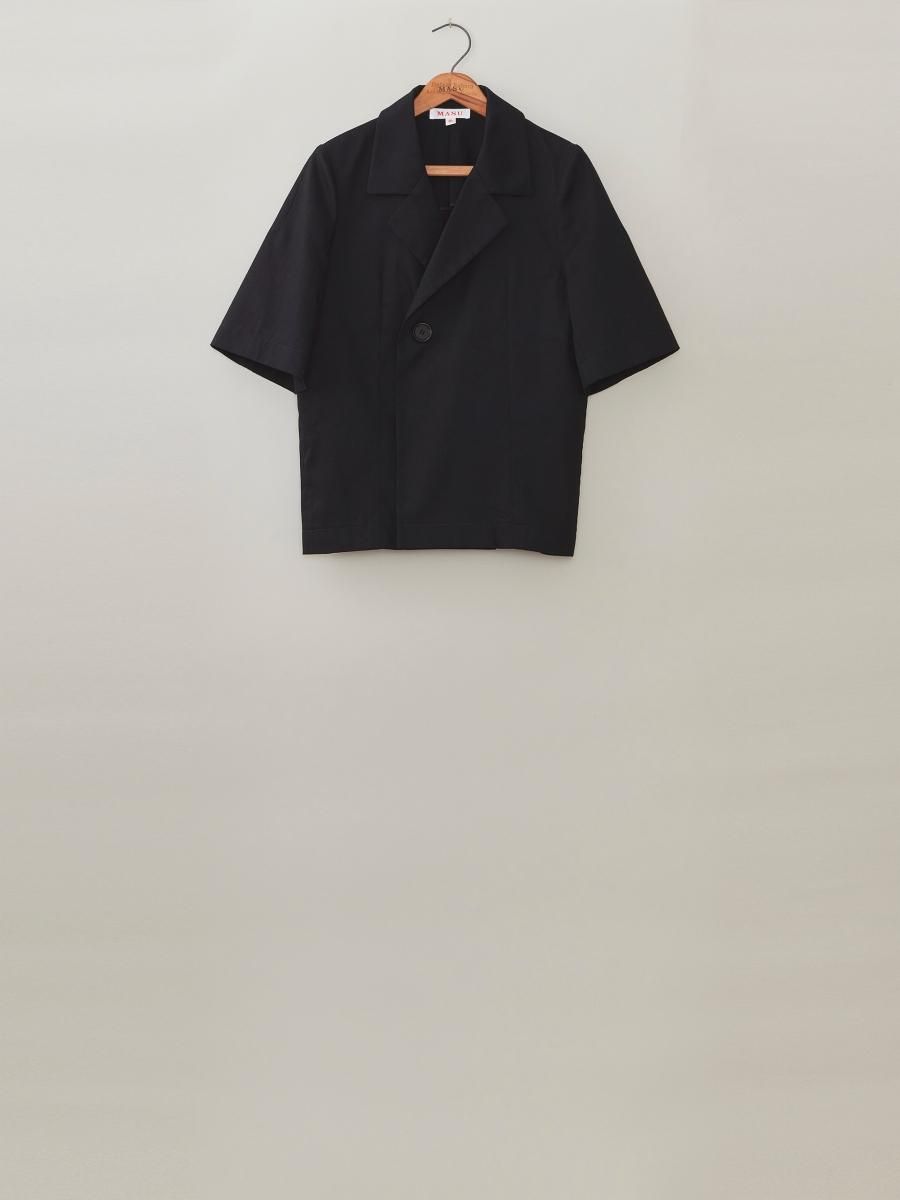 MASU（エムエーエスユー）のHALF SLEEVE COTTON JACKET BLACKの通販 ...