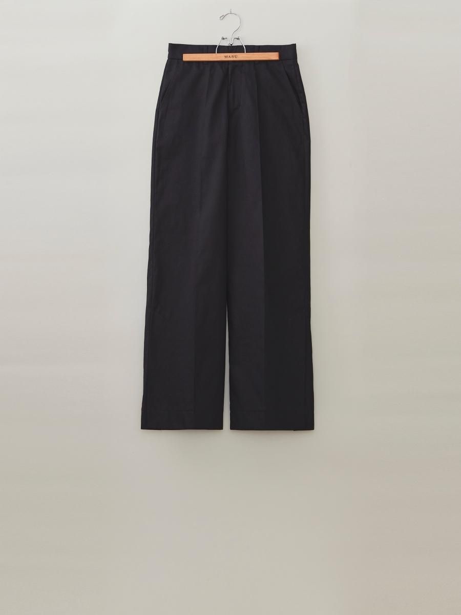 MASU（エムエーエスユー）のCOTTON WIDE TROUSERS BLACKの通販サイト ...