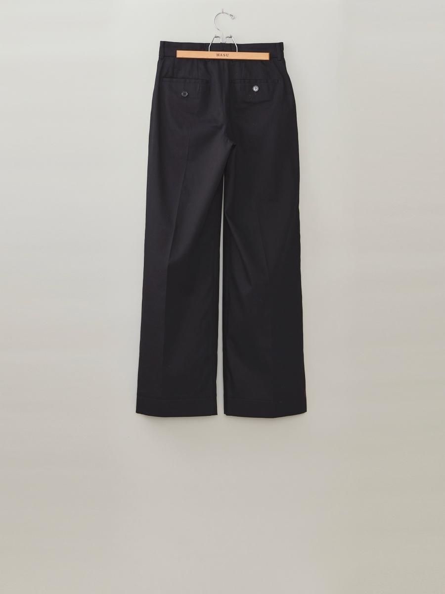 MASU（エムエーエスユー）のCOTTON WIDE TROUSERS BLACKの通販サイト ...