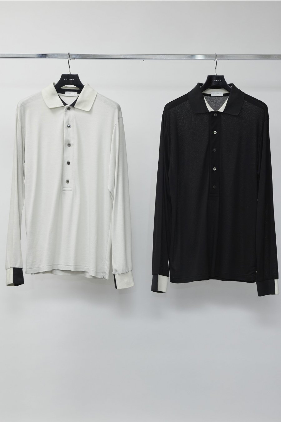 LITTLEBIG（リトルビッグ）のL/S Polo SH Gray or Black(ポロシャツ)の通販サイト-大阪 堀江 PALETTE art  alive（パレットアートアライヴ）-
