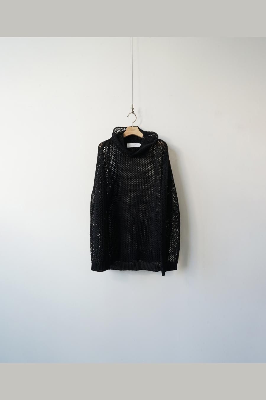 JOHN MASON SMITH（ジョンメイソンスミス）MESH KNIT HOODIE BLACKの