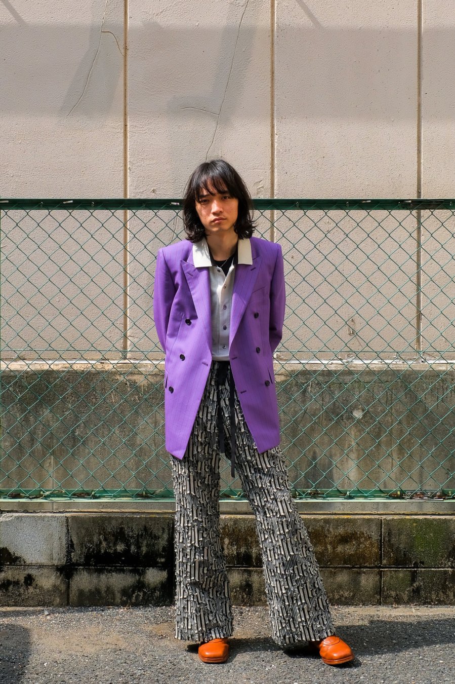 LITTLEBIG（リトルビッグ）の22ss Concaved Shoulder Jacket Purple 
