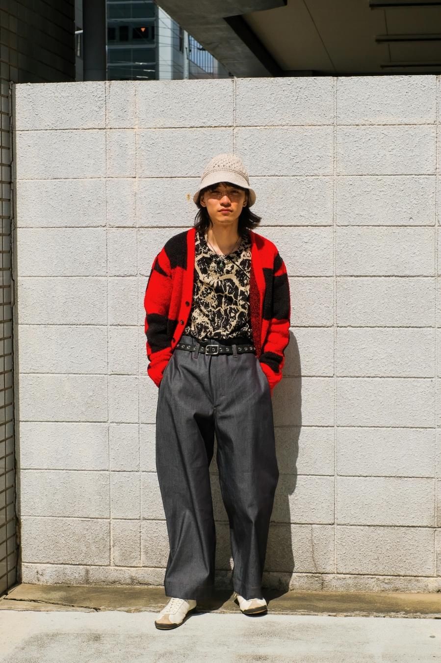 LITTLEBIG（リトルビッグ）のPattern Knit Cardigan Redの通販