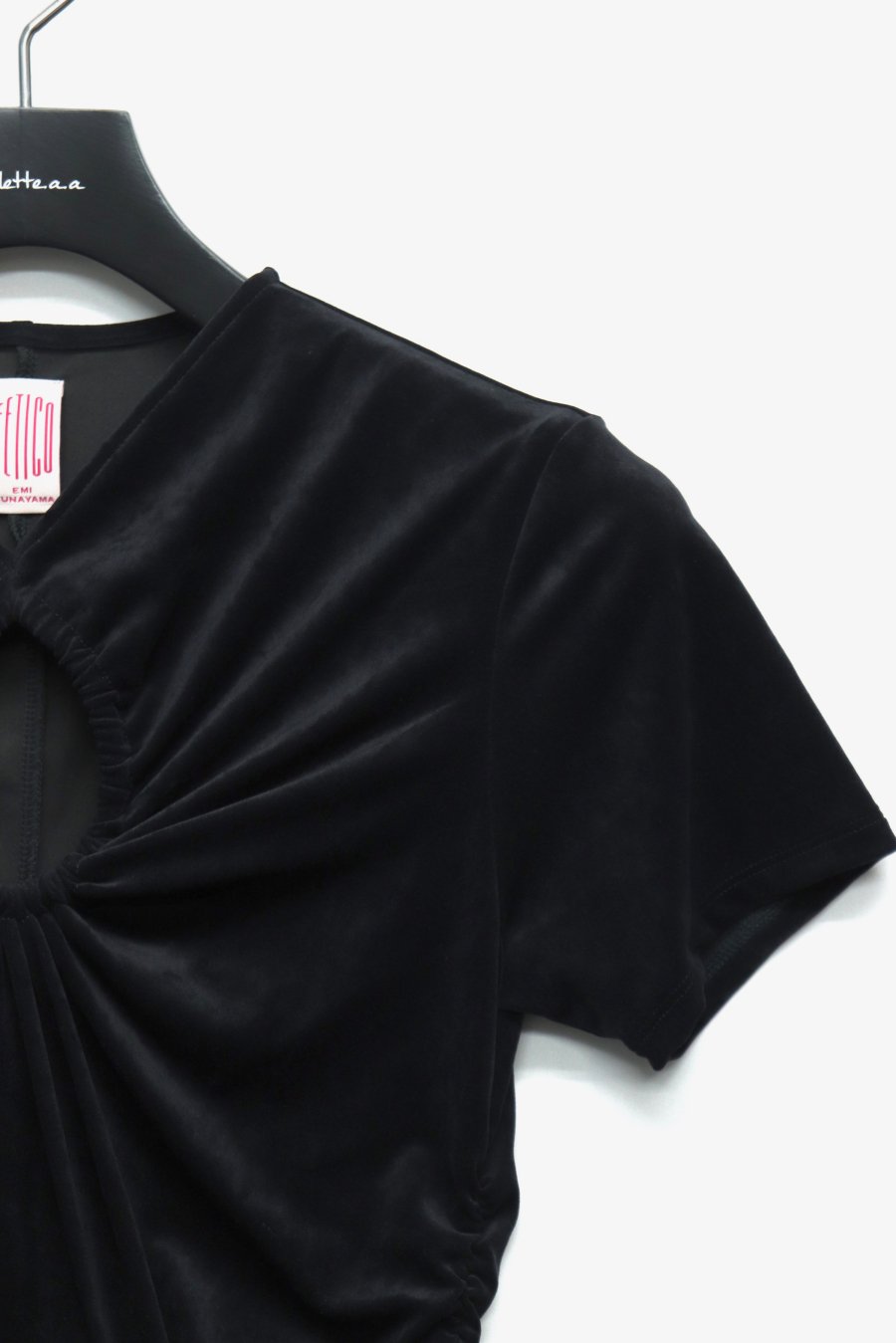 FETICO（フェティコ）のCUTOUT VELOUR T-SHIRT（Tシャツ）の通販サイト