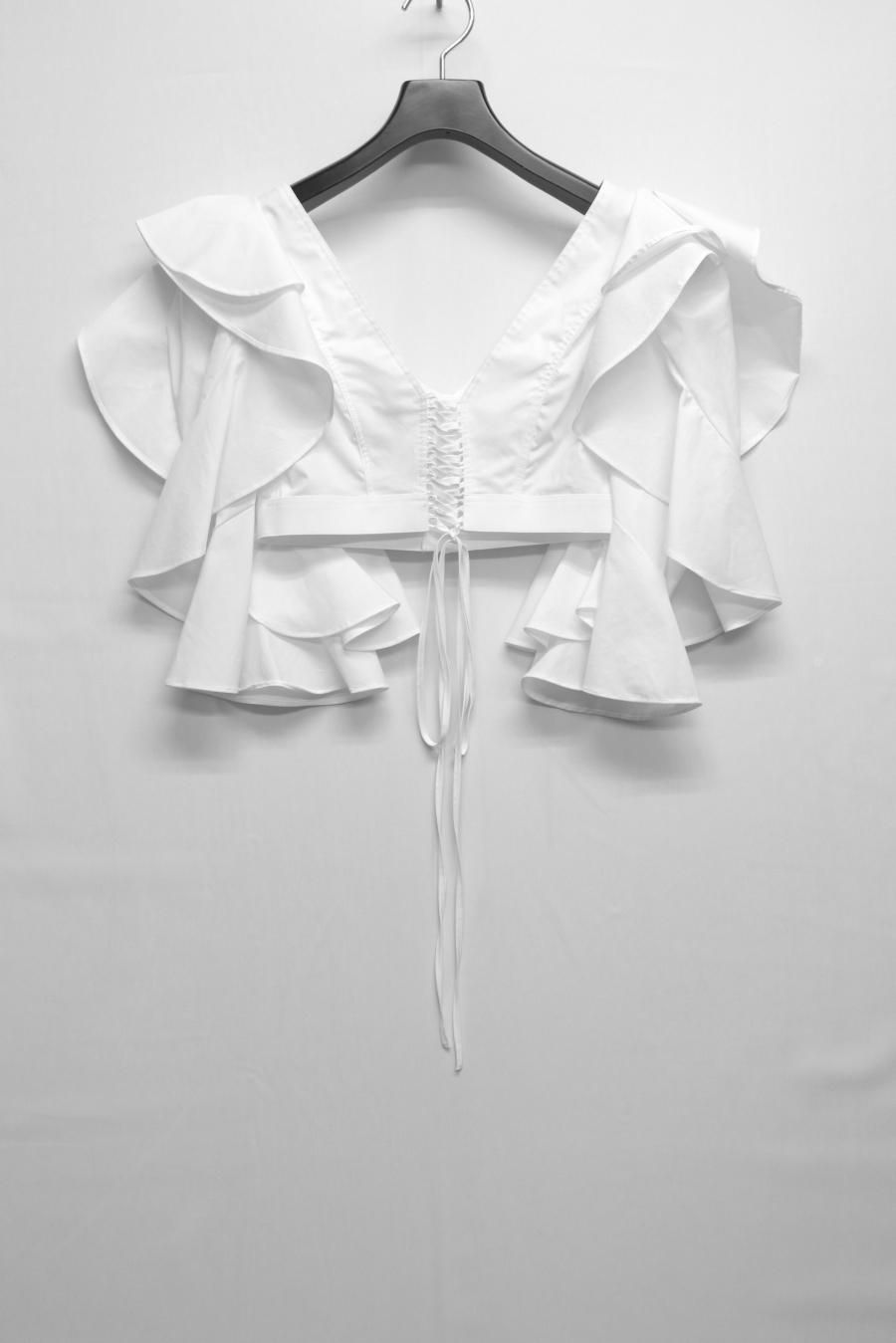 FETICO（フェティコ）のRUFFLED SLEEVE BUSTIER TOP WHITEの通販サイト