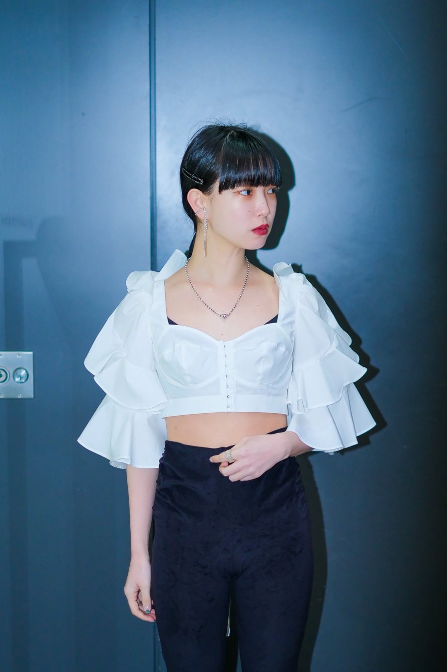 FETICO（フェティコ）のRUFFLED SLEEVE BUSTIER TOP WHITEの通販サイト
