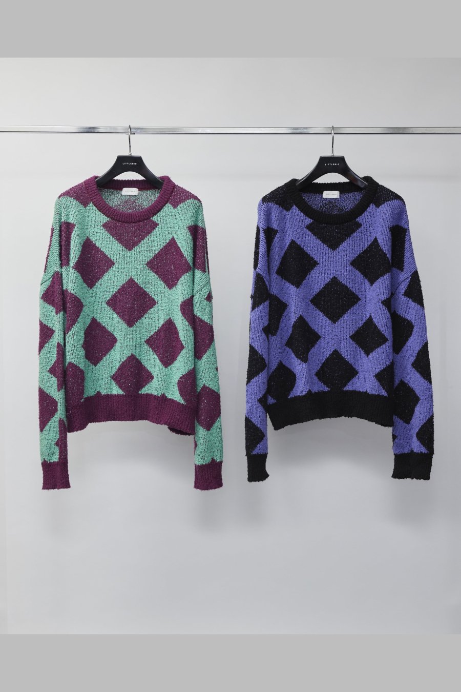 LITTLEBIG  Checked Knit(Green or Purple)<img class='new_mark_img2' src='https://img.shop-pro.jp/img/new/icons15.gif' style='border:none;display:inline;margin:0px;padding:0px;width:auto;' />