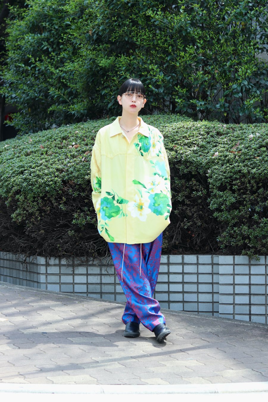 BELPER（ベルパー）のFLOWER SHIRT JACKET YELLOW（シャツジャケット