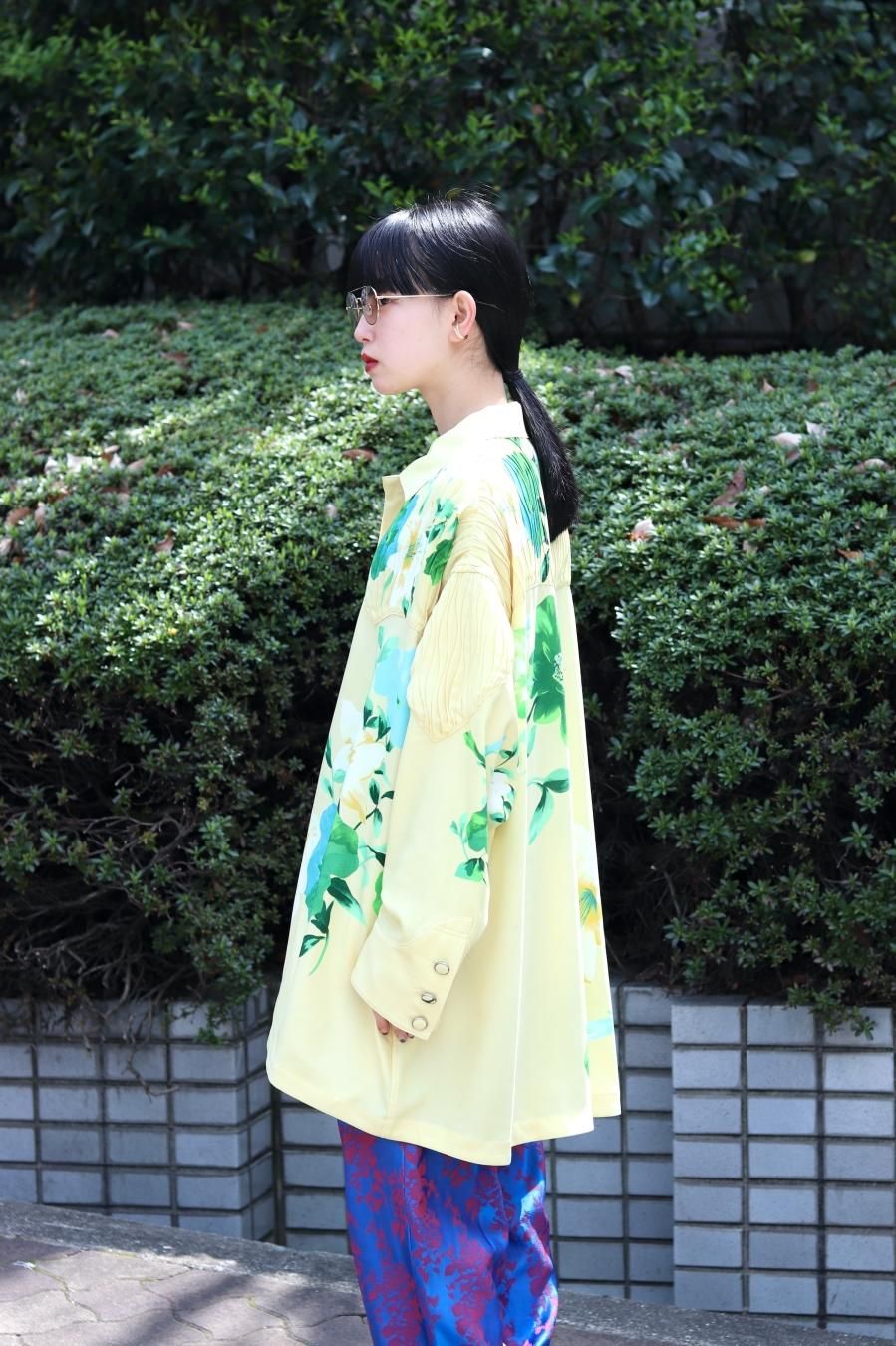 履き心地◎ BELPERベルパー FLOWER SHIRT JACKET（YELLOW） | www